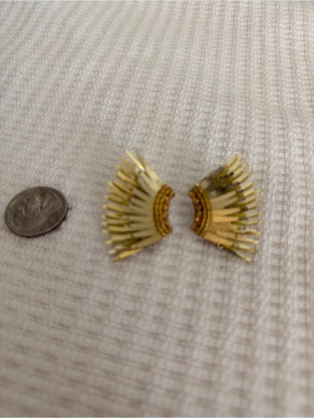 Mignonne Gavigan Gold Fan Fringe Earrings Mini Madeline